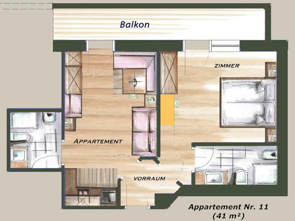 Garni Appartement Alpenresidence Steinhaus Zimmer foto